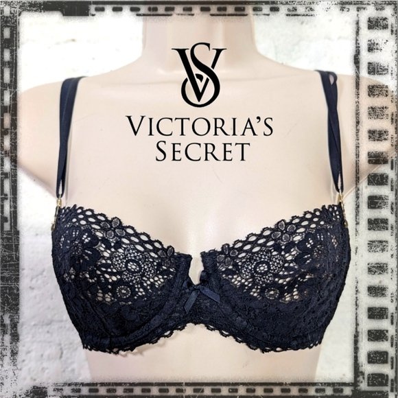 VS Floral Lace Balconet Bra 34C - Picture 1 of 7